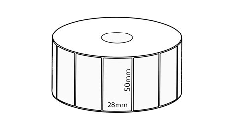 THERMAL DIRECT REMOVABLE 50x28mm 25mm CR NP / 2000