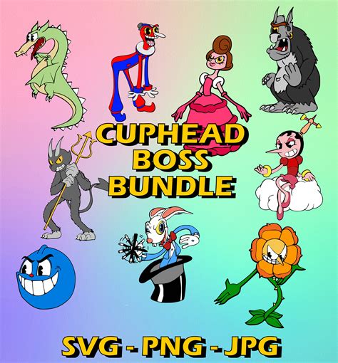 Cuphead Bosses SVG Bundle - Etsy