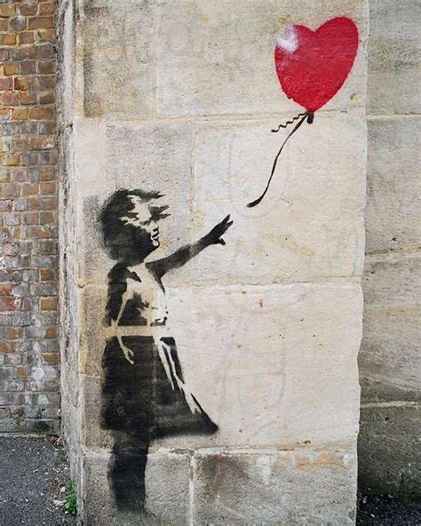 Banksy Girl With Balloon Photograph London Graffiti Art - Etsy Sweden