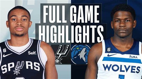 SPURS at TIMBERWOLVES | NBA FULL GAME HIGHLIGHTS | October 26, 2022 ...