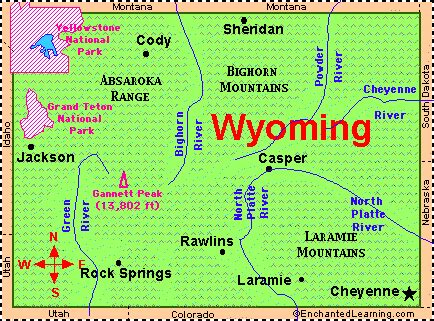 Wyoming Capital Map