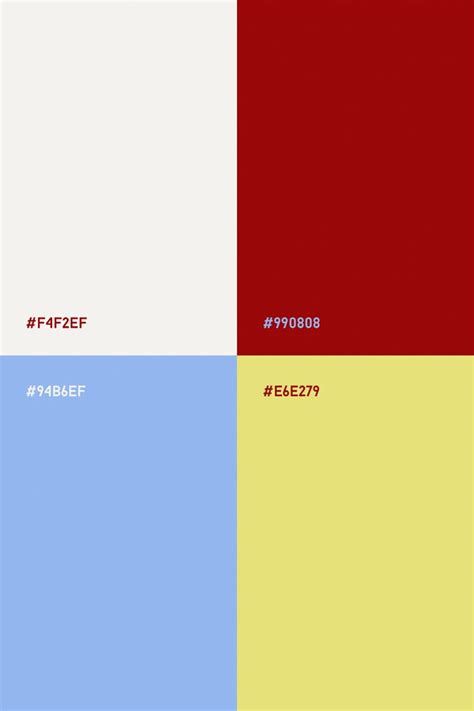 Blue & red color palette | Color palette yellow, Color palette design, Yellow palette