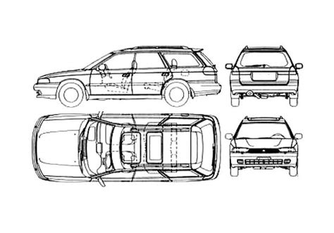 Download drawing Subaru Legacy Wagon 1994 in ai pdf png svg formats