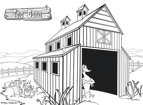 Cartoon Barn coloring page