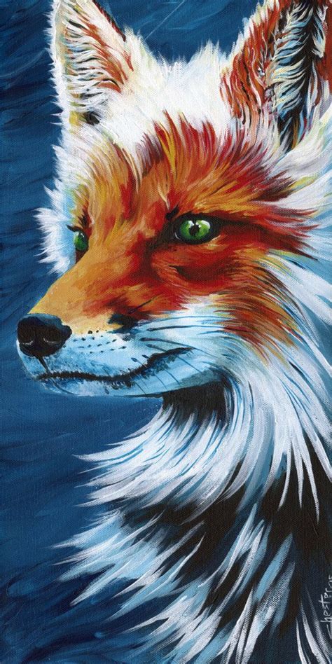 Colourful painting of a fox, woodland animal, Danny's by DannysStuff15 ...