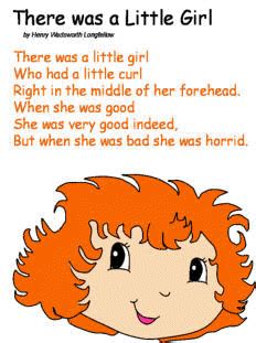 poem There was a Little Girl