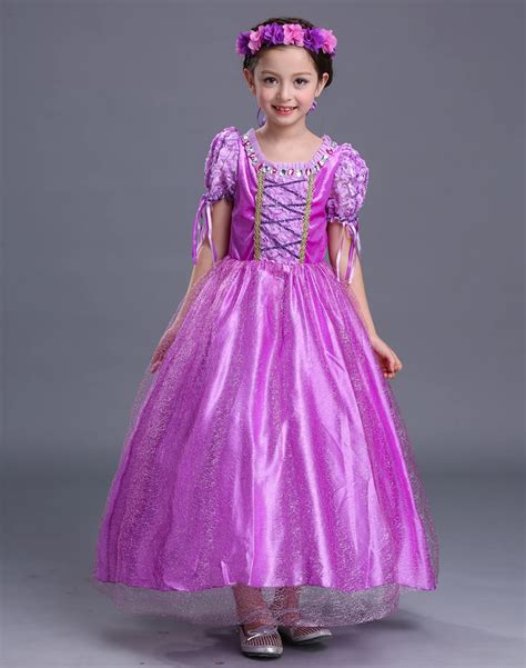 2017 new Baby Girls Cinderella Dresses Children Snow White Princess Dresses Rapunzel Aurora Kids ...