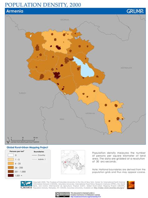 Armenia: Population Density, 2000 | Population density measu… | Flickr