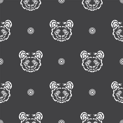 Seamless pattern with a Panda face. Good covers, fabrics, postcards and ...