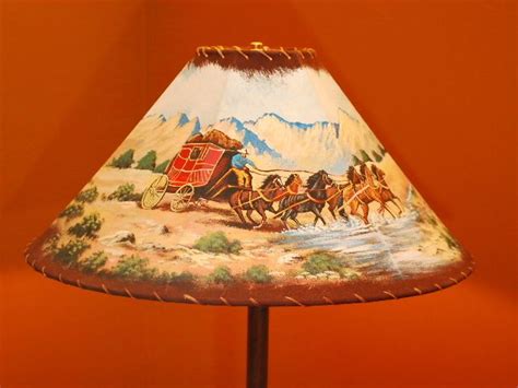Painted Lampshade | Vintage western decor, Western home decor, Lamp shades
