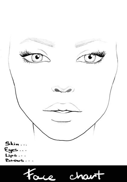 Free Blank Face Charts For Makeup Artists | Saubhaya Makeup