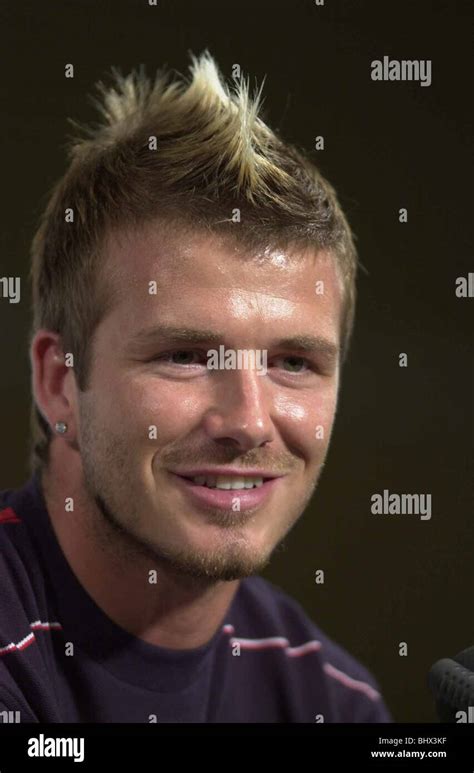 David Beckham June 2002 at a press conference England World Cup, Awaji ...