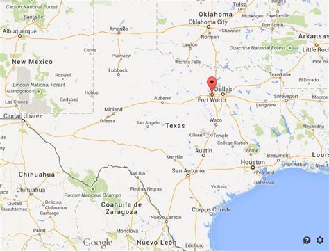 Where is Fort Worth on map of Texas