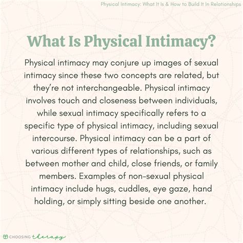 What Is Physical Intimacy?