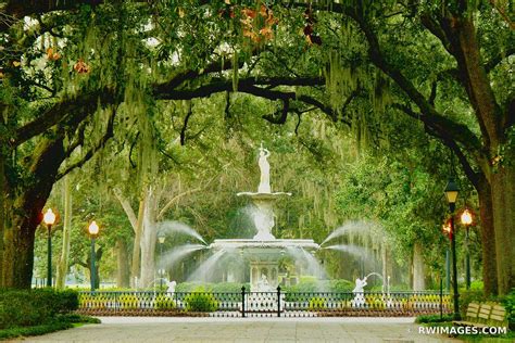 Framed Photo Print Picture of FORSYTH PARK SAVANNAH GEORGIA Print Picture Image Fine Art ...