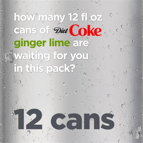 Diet Coke Ginger Lime Diet Soda Pop No Sugar Added Zero Calorie Soda Cans, 12 ct / 12 fl oz ...