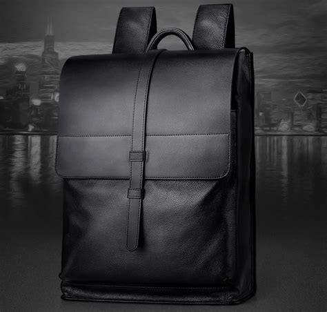 Black Pu Leather Laptop Backpack Wholesale - Buy Leather Laptop Backpack,Strong Laptop Backpack ...
