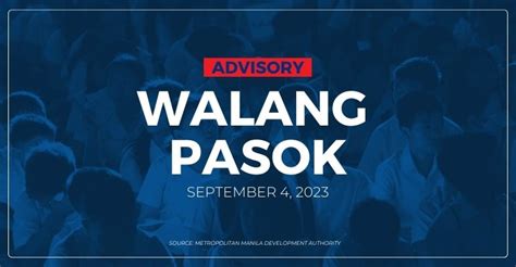 Walang Pasok: Class Suspension Today (September 4, 2023) - WhatALife!