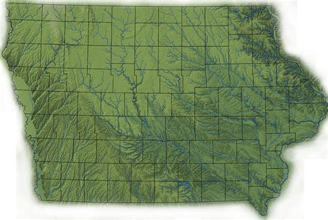 Topographic Map of Iowa - Smoke Tree Manor