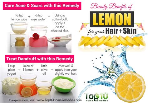 Top 10 Lemon Beauty Benefits for Your Skin and Hair | Top 10 Home Remedies
