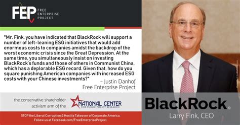 BlackRock Promotes Chinese Investments While Punishing American Companies - The National Center