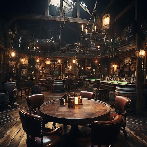 Premium Photo | Backdrop of Wild West Saloon Backdrop Wooden Barrels ...