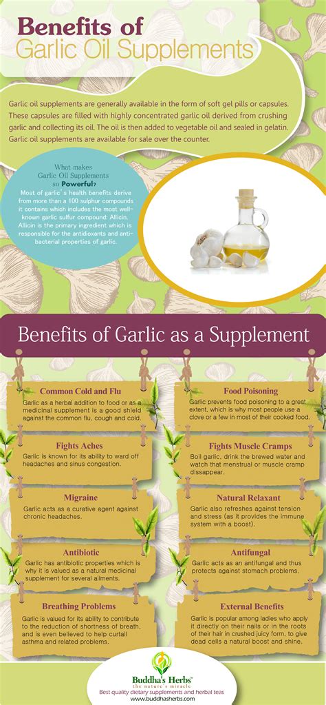 Benefits of Garlic Oil Supplements - Buddha's Herbs | Garlic benefits, Garlic oil benefits ...