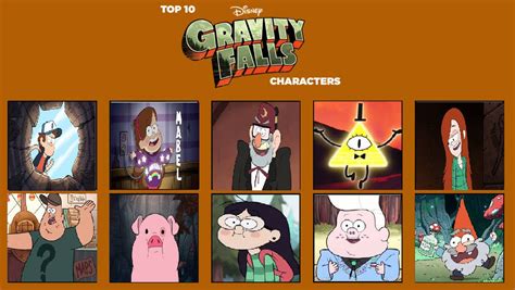 my top 10 favorite gravity falls characters by cartoonstarreviews on DeviantArt