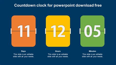 Countdown Clock For PowerPoint Template & Google Slides Free