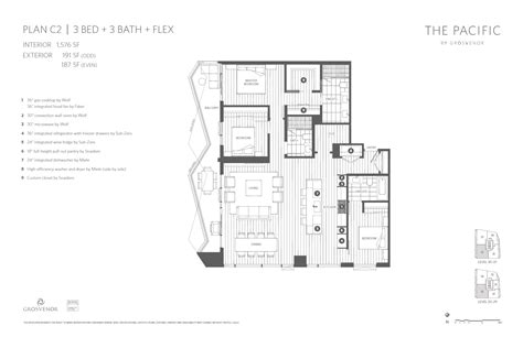 The Pacific - C2 Floor Plan, Vancouver BC | Livabl