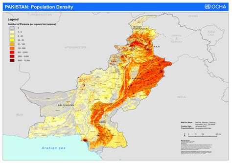 Pakistan: Population Density (as of 26 August 2013) - Pakistan | ReliefWeb