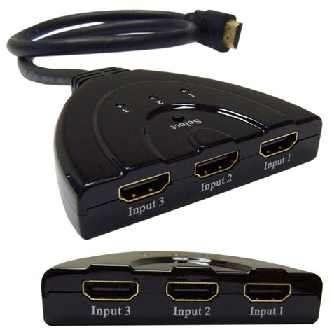 HDMI Selector Cable - 3 HDMI Female Input x 1 HDMI Male Output