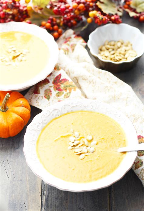 Vegetarian Autumn Squash Soup + Roasting Butternut Squash Seeds | 3 ...