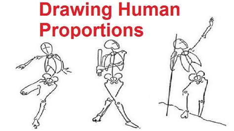 Figure Drawing Lessons 2/8 - Drawing Human Proportions Using Stick Figures - YouTube