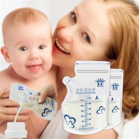 30Pcs/Pack Baby Food Storage Breast Milk Storage Bags Freezer Big size 250ml armazenamento de ...