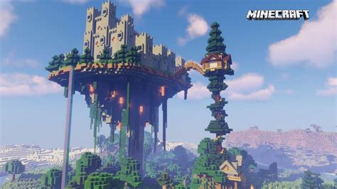 Minecraft - Floating Island Sky Castle (Speed Build) - YouTube