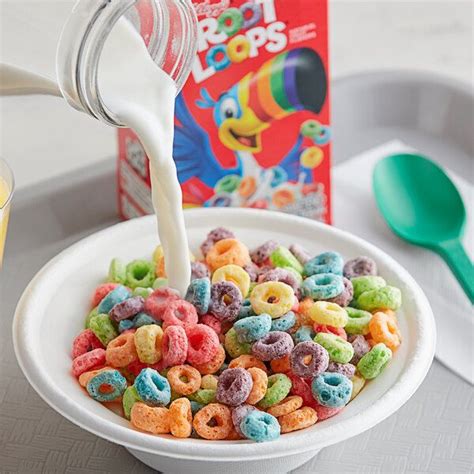 Kellogg's Froot Loops Cereal Single-Serve Box 0.95 oz. - 70/Case | Fruit loops cereal, Bowl of ...