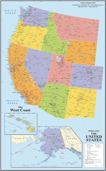 34 Map Of The West Coast - Maps Database Source