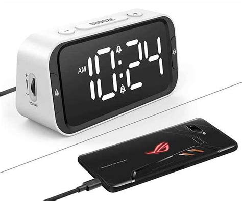 The Bedside Digital Alarm Clock with 100dB Loud Alarm and USB Port | Gadgetsin