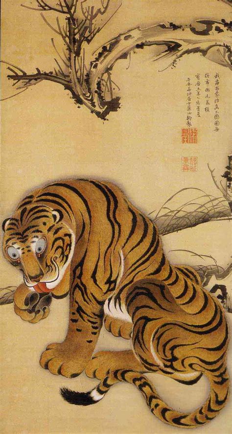 Ito Jakuchu - tiger Japanese Artwork, Japanese Painting, Japanese ...