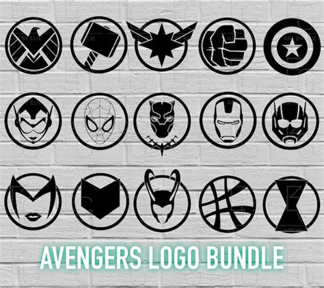 Marvel Avengers Logo Bundle 15 Pack Svg Png Eps Dxf - Etsy UK