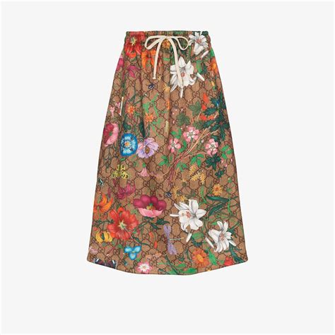 Gucci GG floral print midi skirt | Browns