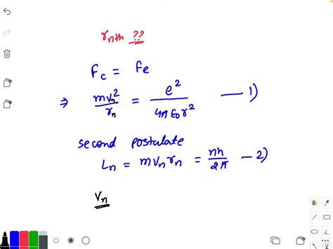 SOLVED: Using Bohr's postulates of the atomic model, derive the expression for the radius of the ...