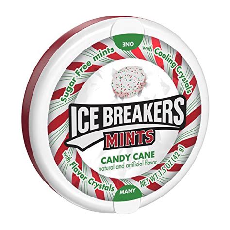 ICE BREAKERS Holiday Mints, Candy Cane Flavor, Sugar Free, 1.5 Ounce ...