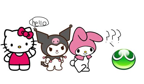 Hello kitty x Kuromi x my melody talk to puyo by RainbowPearls222 on DeviantArt