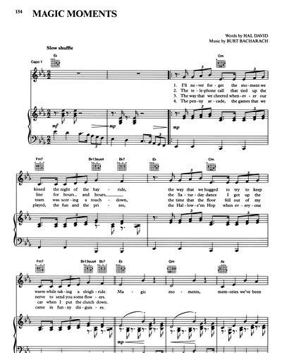 Magic Moments Sheet Music by Perry Como | nkoda | Free 7 days trial