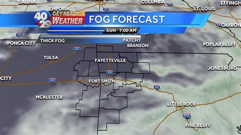 Fog possible for Sunday morning