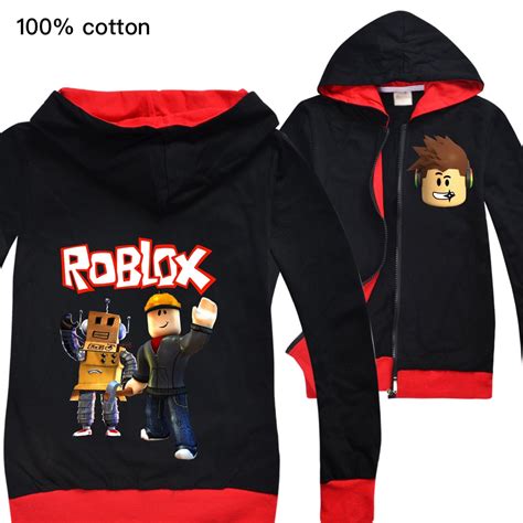 ROBLOX Spring Autumn Boys Jacket Fashion Clothing Zipper Hooded ...