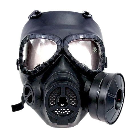 Airsoft party mask face Anti Fog Full Face Protection Gas Mask Style Turbo Fan System MO4 black ...