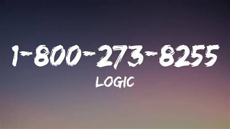 Logic - 1-800-273-8255 (Lyrics) - YouTube